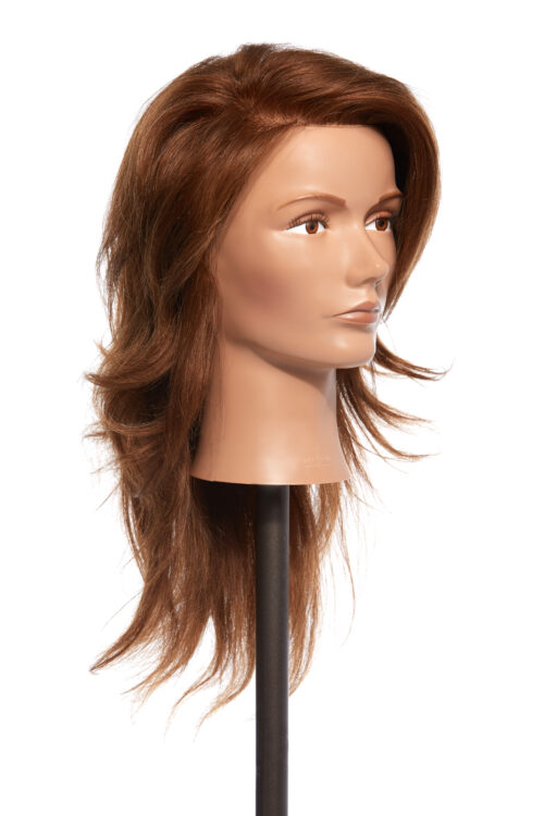 long auburn mannequin head
