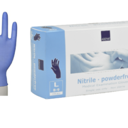 abena nitrile blue powder free gloves